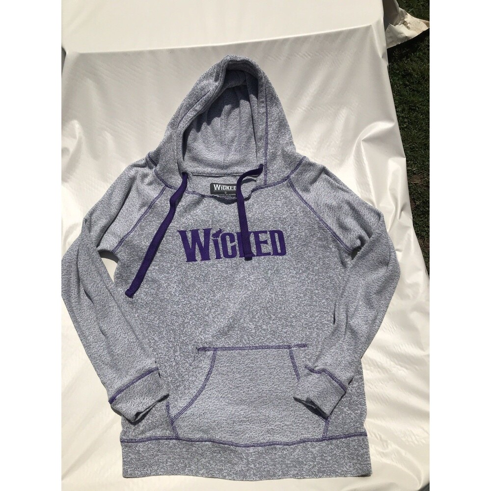 Wicked Broadway Musical Gray Lightweight Hoodie Womens Size Small